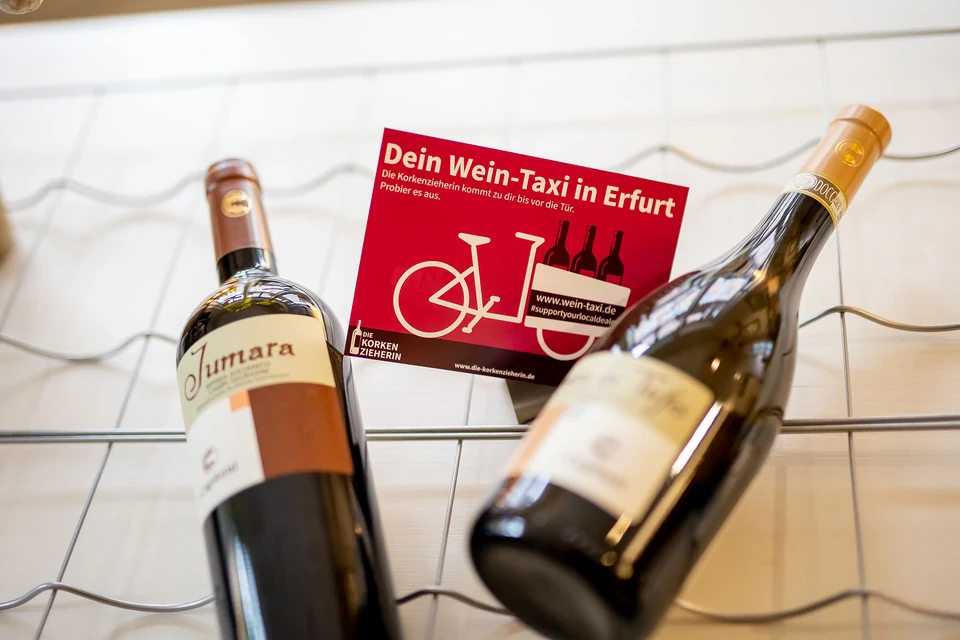 Wein-Taxi Lieferservice der Korkenzieherin Erfurt